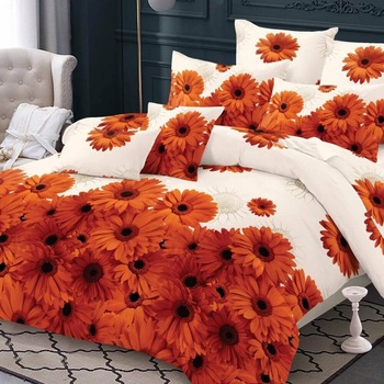 Set Lenjerie de Pat din Finet Satinat cu 2 Fete, 6 Piese, Pat 2 Persoane, Mendo Set Lenjerie de Pat din Finet Satinat cu 2 Fete, 6 Piese, Pat 2 Persoane, Mendo