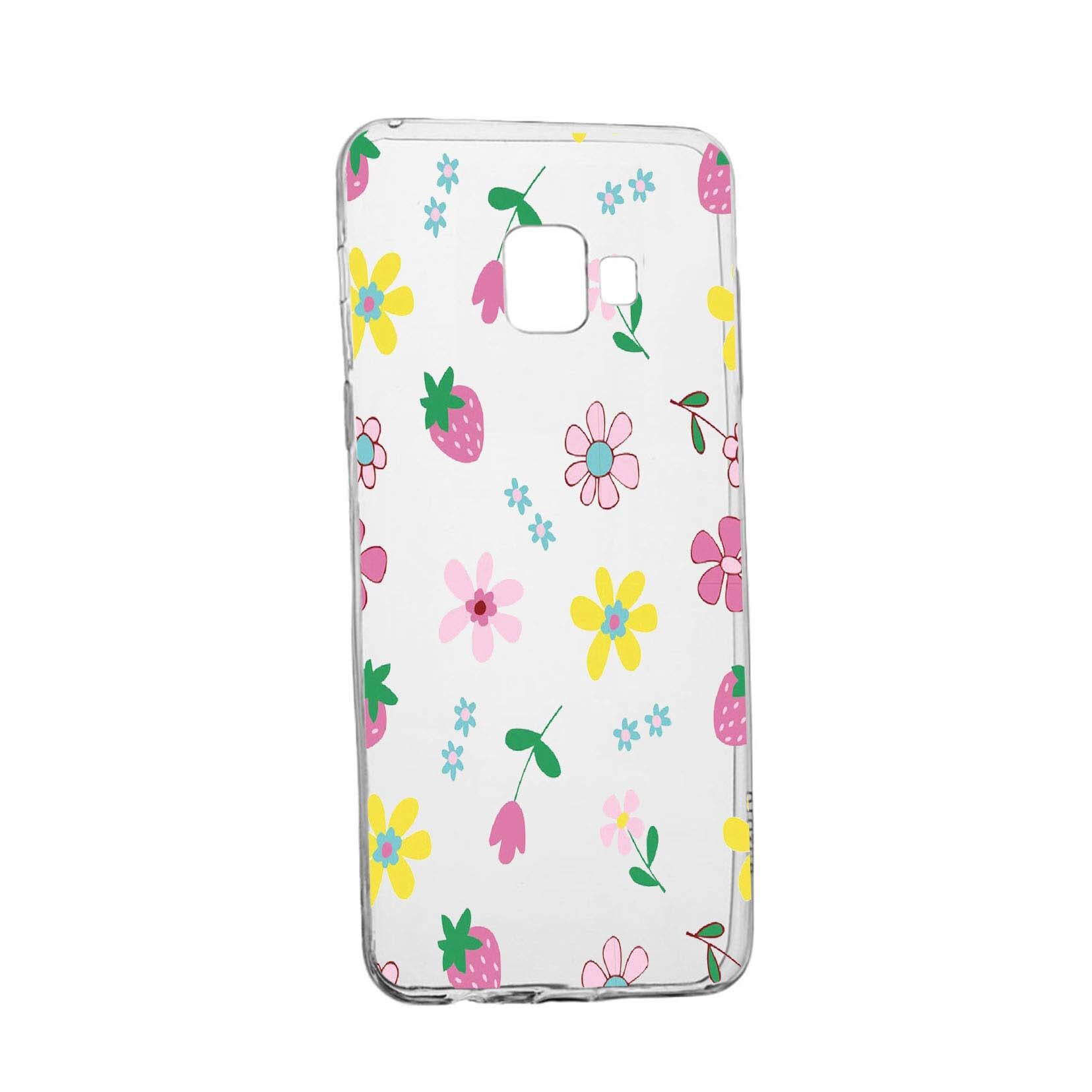 Husa Flowers, pentru Samsung Galaxy A5 2016, rezistenta la uzura, anti-alunecare, din silicon Premium, 687