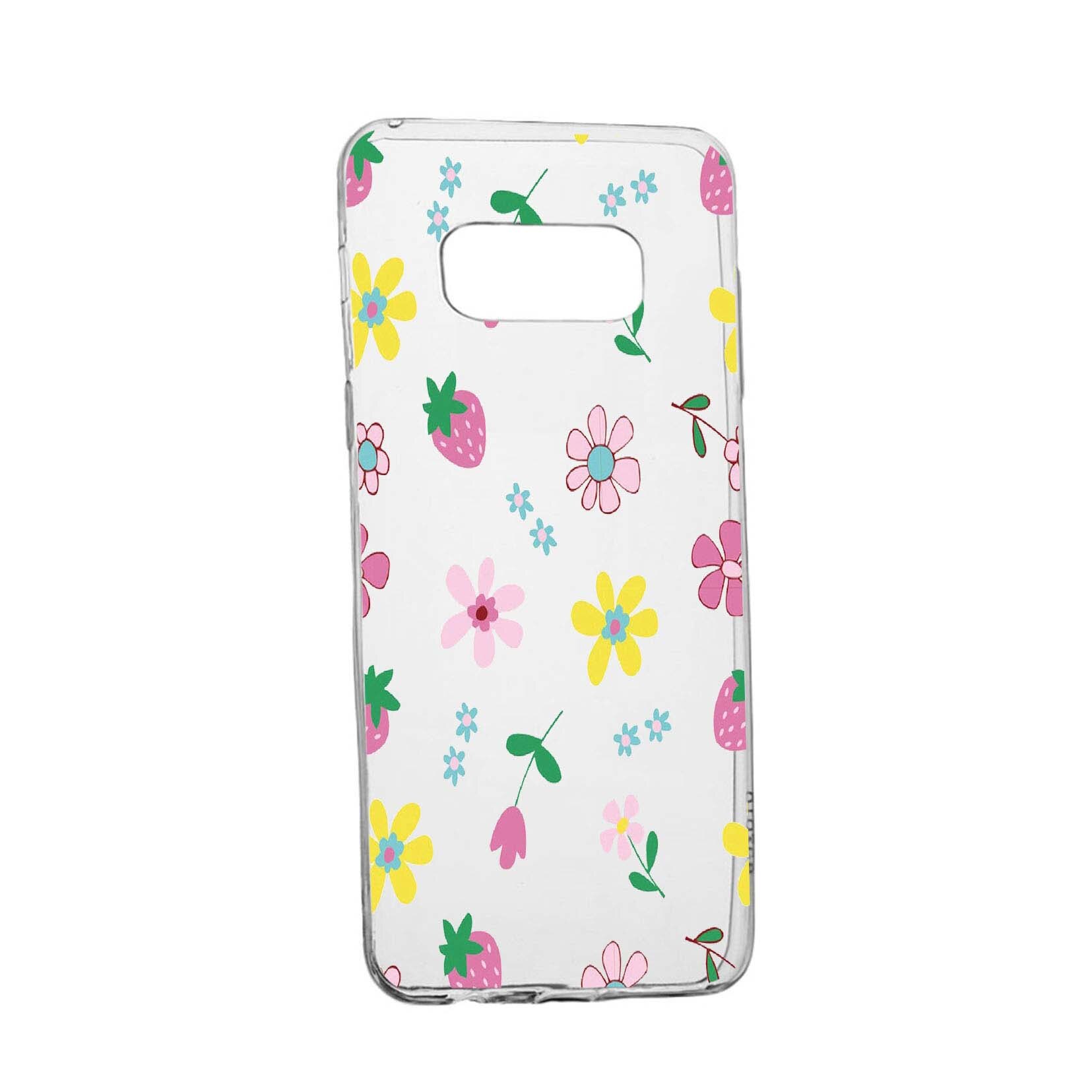 Husa Flowers, pentru Samsung Galaxy S8, rezistenta la uzura, anti-alunecare, din silicon Premium, 687