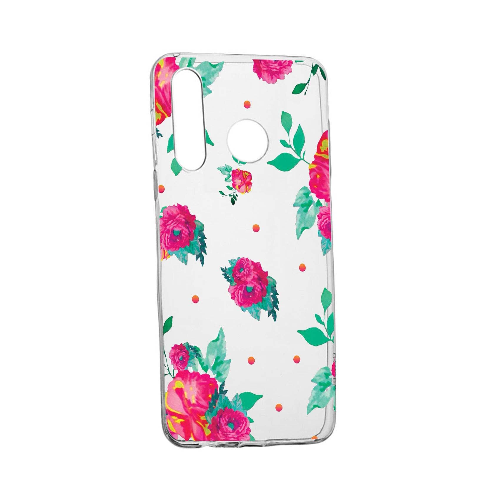Husa Roses - Pastel colors, pentru Samsung Galaxy A20, rezistenta la uzura, anti-alunecare, din silicon Premium, 688