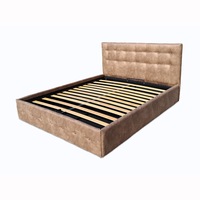 Pat Kring Sensation, 212x172x105 suprafata dormit 160x200 cm, lada depozitare, stofa culoare maro