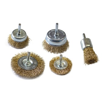 Perii cu tija pentru slefuire si decapare, pentru bormasina, Lumytools LT06983, 50 - 75 mm, set 5 bucati Perii cu tija pentru slefuire si decapare, pentru bormasina, Lumytools LT06983, 50 - 75 mm, set 5 bucati