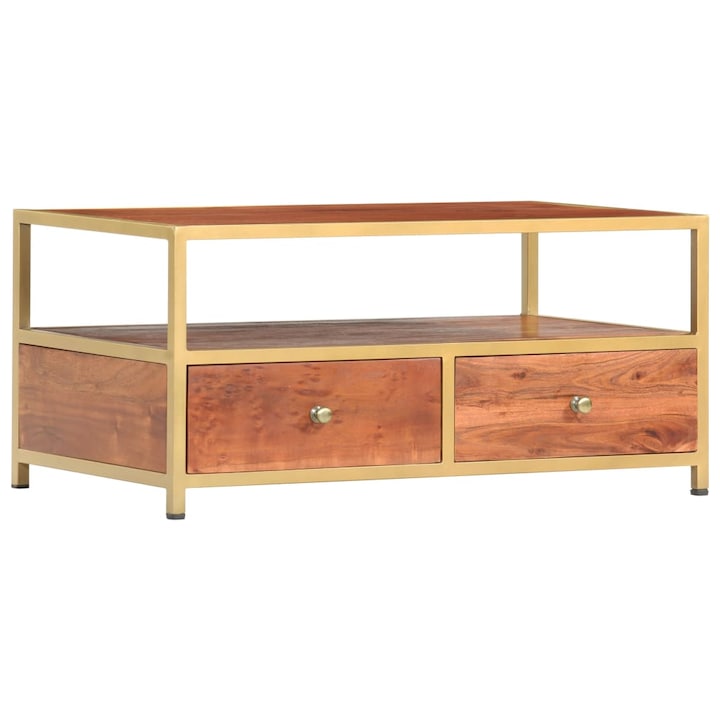 Маса за кафе vidaXL, 90x50x40 см, Акация масив, 22.15 Kg
