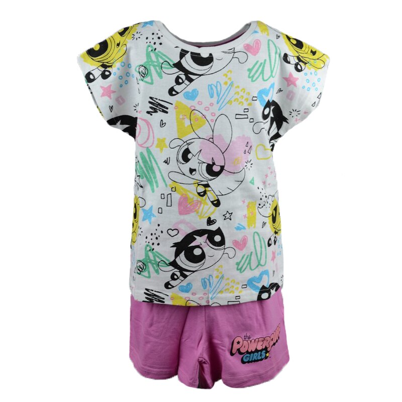Pijama de vara fete E Plus M Powerpuff PPG 52 04 004, Multicolor, 104 cm