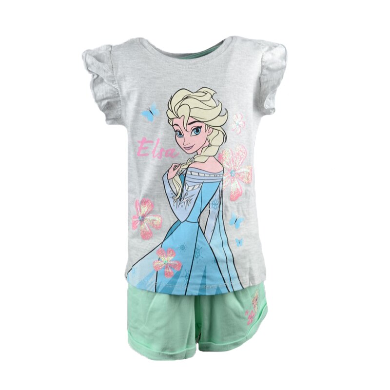Compleu 2 piese vara fete E Plus M Elsa DIS FROZ 52 12 7539, Multicolor, 104 cm
