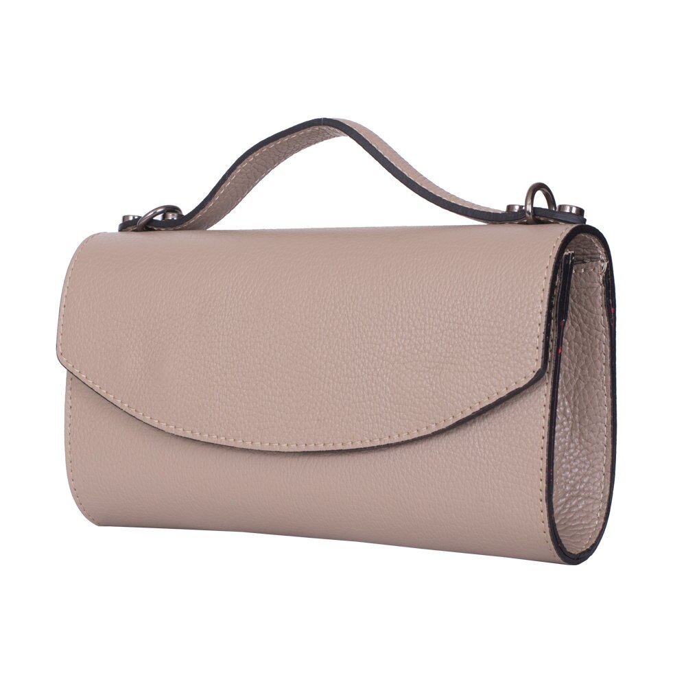 Geanta plic din piele naturala Laura bej