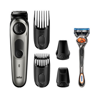 Aparat de tuns barba si parul Braun BT7020, Lame ascutite durabile si Trimmer metalic, 39 setari de lungime, 2 piepteni, trimmer pentru precizie, trimmer cu folie, aparat de ras Gillette Flexball, Acumulator, Negru/Argintiu Aparat de tuns barba si parul Braun BT7020, Lame ascutite durabile si Trimmer metalic, 39 setari de lungime, 2 piepteni, trimmer pentru precizie, trimmer cu folie, aparat de ras Gillette Flexball, Acumulator, Negru/Argintiu
