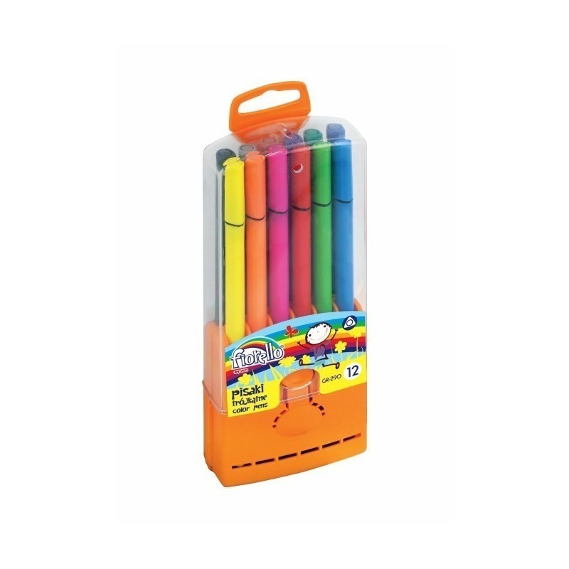 Carioca 12 culori/caseta PVC Fiorello GR-290 160-1980 triunghi