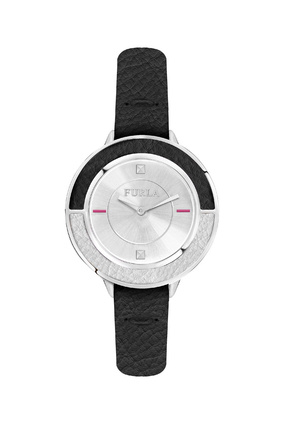 Furla, Ceas analog cu coroana intersanjabila, Negru/Argintiu