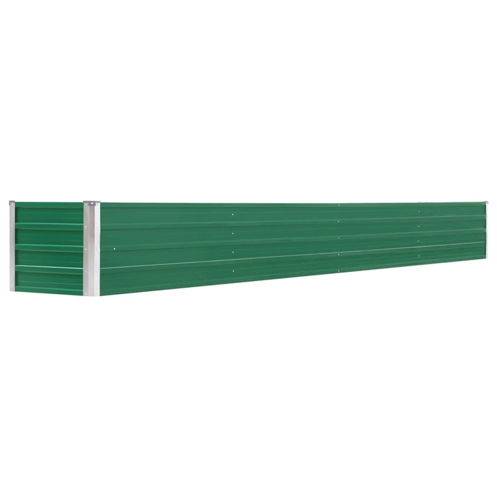 vidaXL zöld horganyzott acél kerti magaságyás 320 x 40 x 45 cm 47053