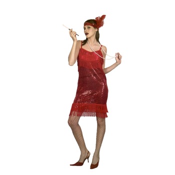 Costum Dansatoare anii 80, Aduti,Marimea S, Rosu , poliester Costum Dansatoare anii 80, Aduti,Marimea S, Rosu , poliester