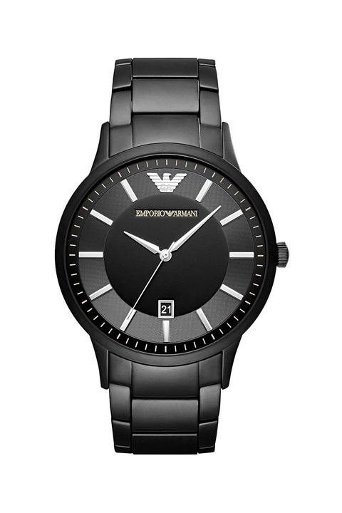 Emporio Armani, Kerek rozsdamentes acél karóra, Fekete