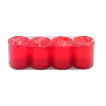 Candela Parafina fara Capac, 4 Buc/Set, Timp Ardere 48 h, 55x48 mm, Cutie Rosie Candela Parafina fara Capac, 4 Buc/Set, Timp Ardere 48 h, 55x48 mm, Cutie Rosie