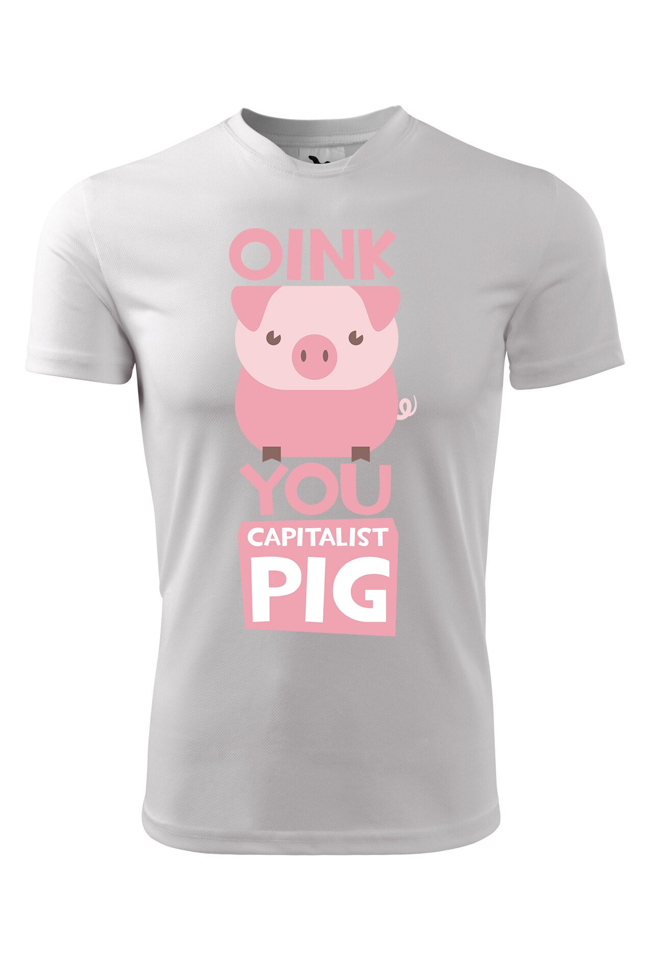 Tricou personalizat, Capitalist Pig, Adler, Alb
