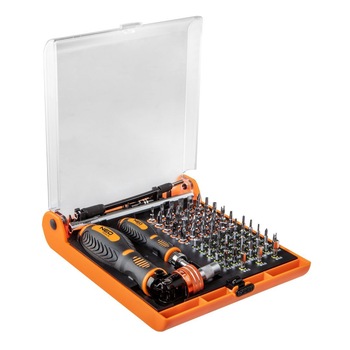 Set surubelnite cu maner de precizie si clichet, 73 de bucati, NEO 06-115 Set surubelnite cu maner de precizie si clichet, 73 de bucati, NEO 06-115