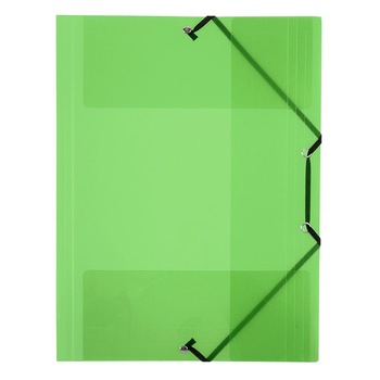 Mapa plic Viquel 113383, cu 3 clape, A4 - 23 x 32 cm, inchidere cu elastic, verde transparent Mapa plic Viquel 113383, cu 3 clape, A4 - 23 x 32 cm, inchidere cu elastic, verde transparent
