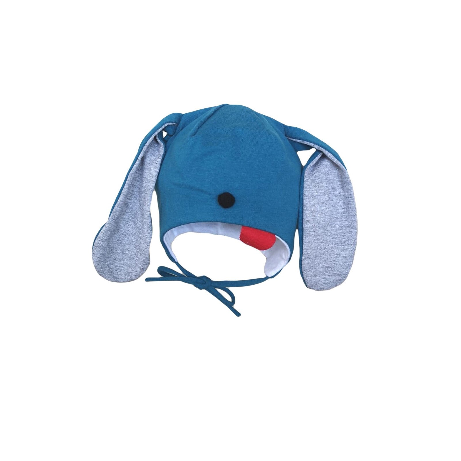 Caciula Mic Pitic C24NOU din tricot model catel cu urechi lungi, gri, 40 cm, Verde marin, 40 cm