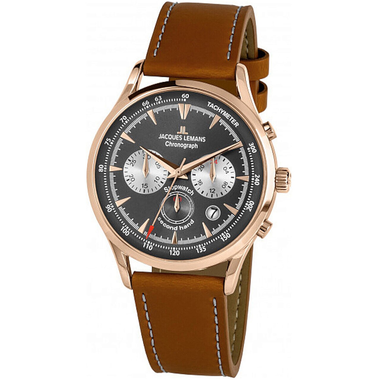 Ceas barbatesc Jacques Lemans 1-2068F Retro Classic, 41mm, 5ATM, Auriu