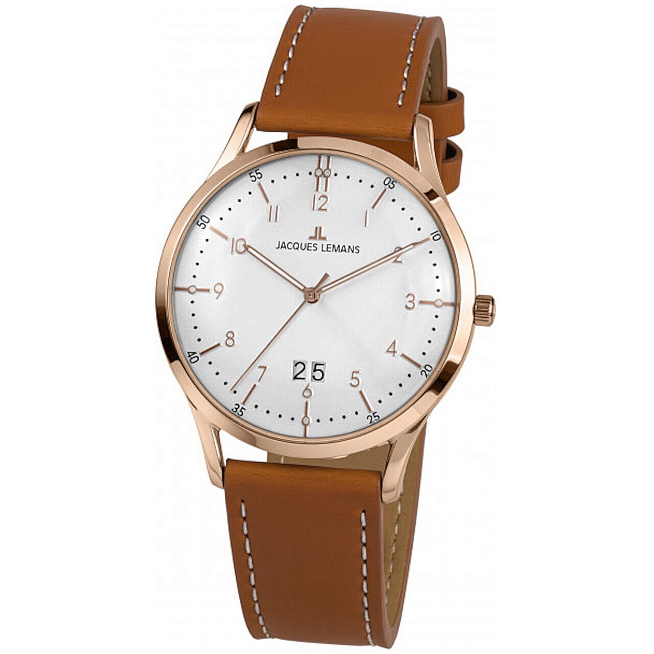 Ceas barbatesc Jacques Lemans 1-2066F Retro Classic, 40mm, 5ATM, Auriu
