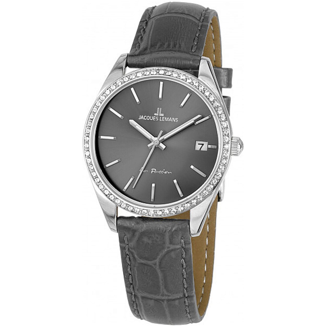 Ceas de dama Jacques Lemans 1-2085A La Passion, 30mm, 10ATM, Argintiu