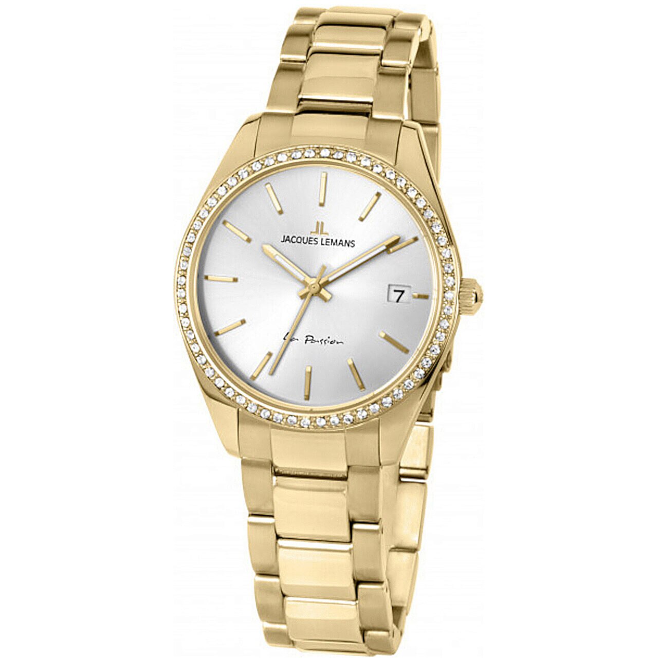 Ceas de dama Jacques Lemans 1-2085H La Passion, 30mm, 10ATM, Auriu