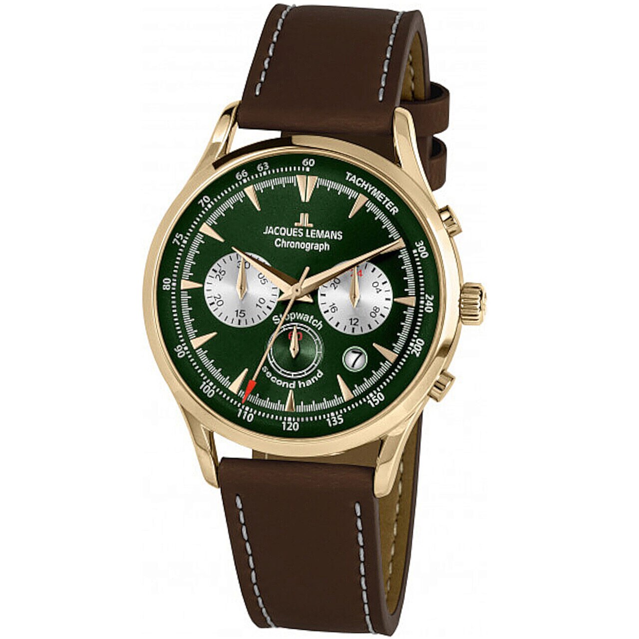 Ceas barbatesc Jacques Lemans 1-2068L Retro Classic, 41mm, 5ATM, Auriu