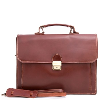 Servieta office din piele naturala 236A, CONIAC, portlaptop Servieta office din piele naturala 236A, CONIAC, portlaptop