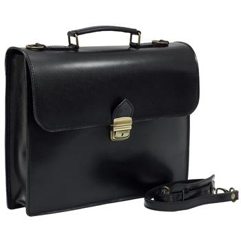 Servieta office din piele naturala 255, negru, portlaptop Servieta office din piele naturala 255, negru, portlaptop