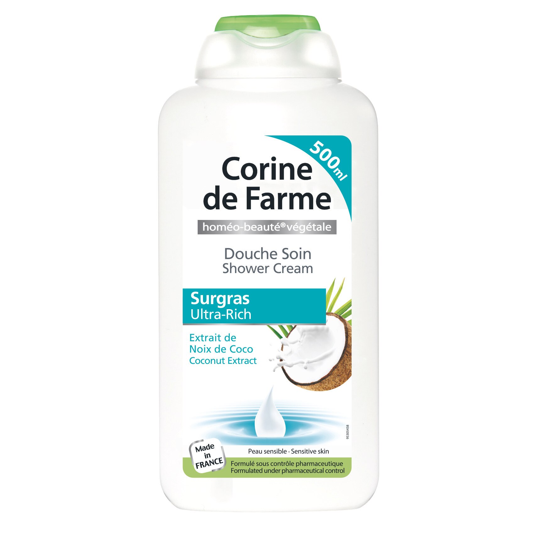 Gel de dus hidratant cocos Corine de Farme, 500 ml