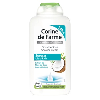 Gel de dus hidratant cocos Corine de Farme, 500 ml Gel de dus hidratant cocos Corine de Farme, 500 ml