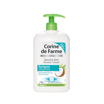 Gel de dus hidratant cocos Corine de Farme, 750 ml Gel de dus hidratant cocos Corine de Farme, 750 ml