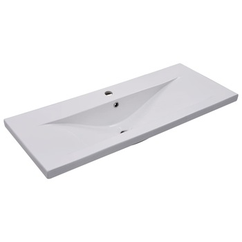 Lavoar ceramic, vidaXL, 101 x 39.5 x 18.5 cm, Alb Lavoar ceramic, vidaXL, 101 x 39.5 x 18.5 cm, Alb