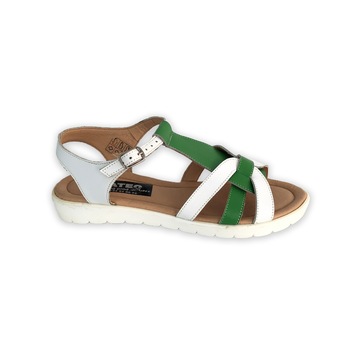 Sandale Joase din Piele Naturala Comode, Verde Sandale Joase din Piele Naturala Comode, Verde