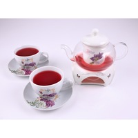 set ceainic cu infuzor si suport pentru lumanari si 2 cesti cu 2 farfurioare imprimeuri florale imagen 6_1_
0
