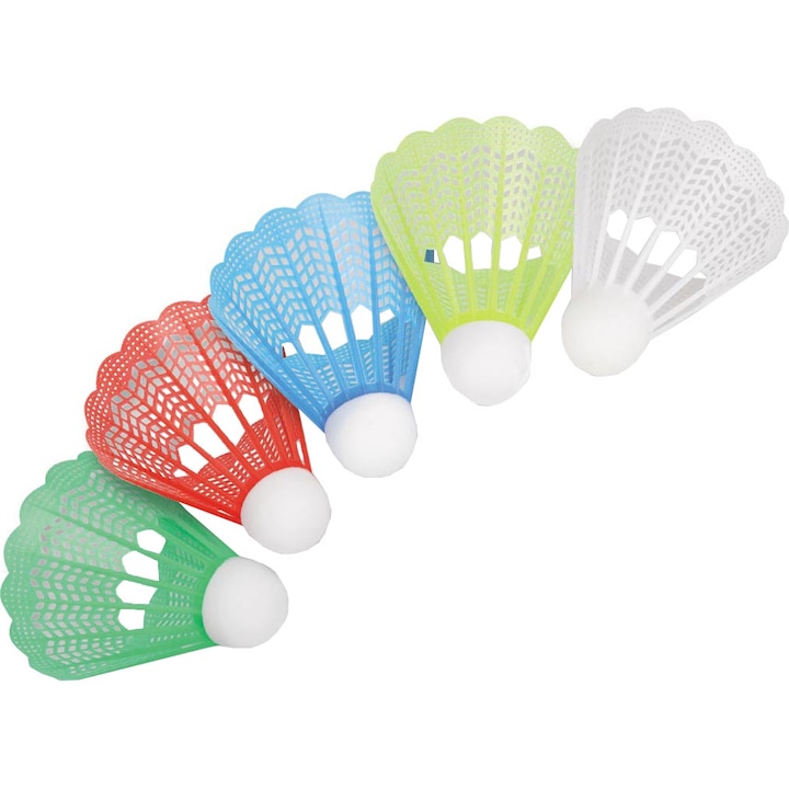 Fluturas badminton Sunflex COLORFUL, 5 buc.