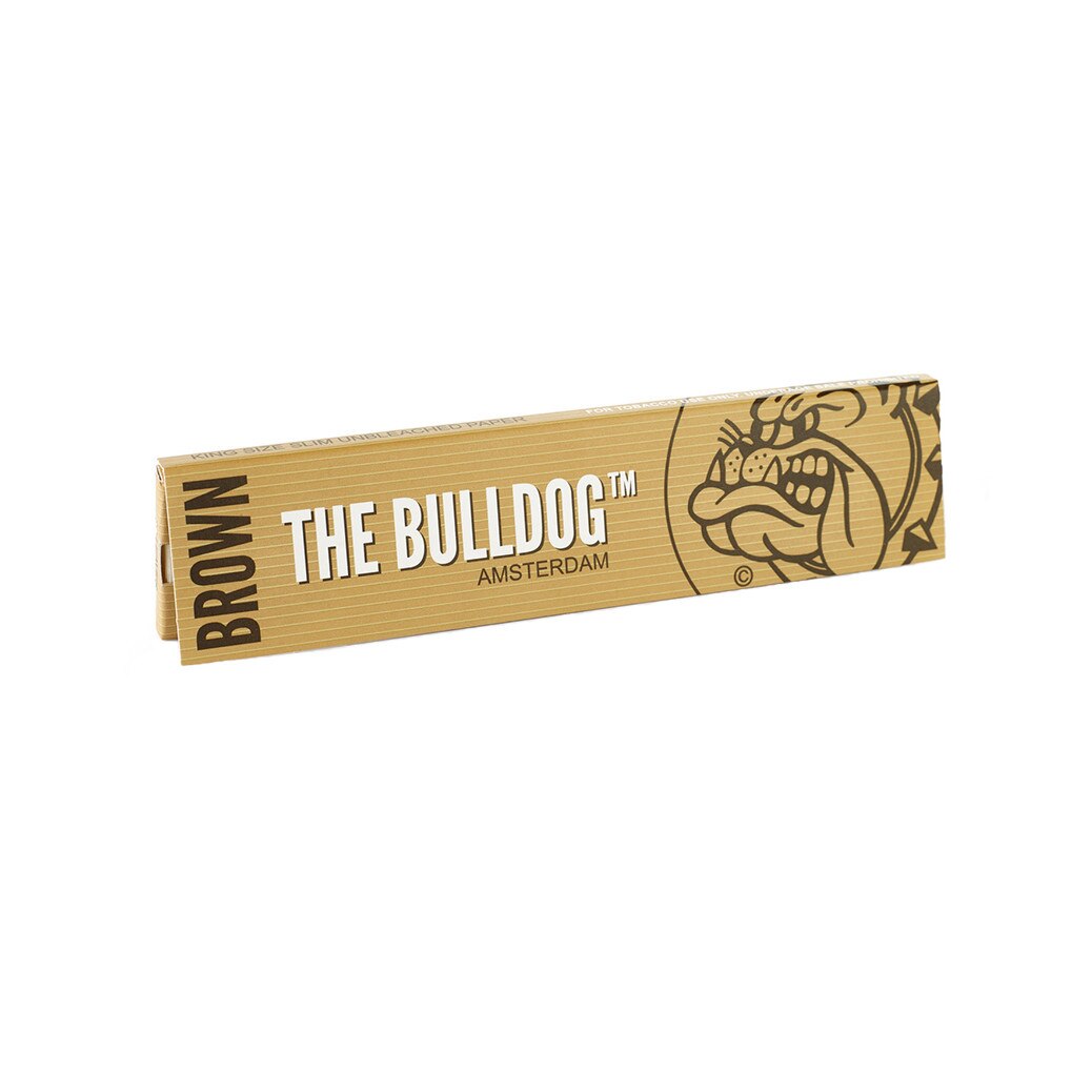 Foite pentru rulat tutun The Bulldog King Size Slim Brown, 33 foite