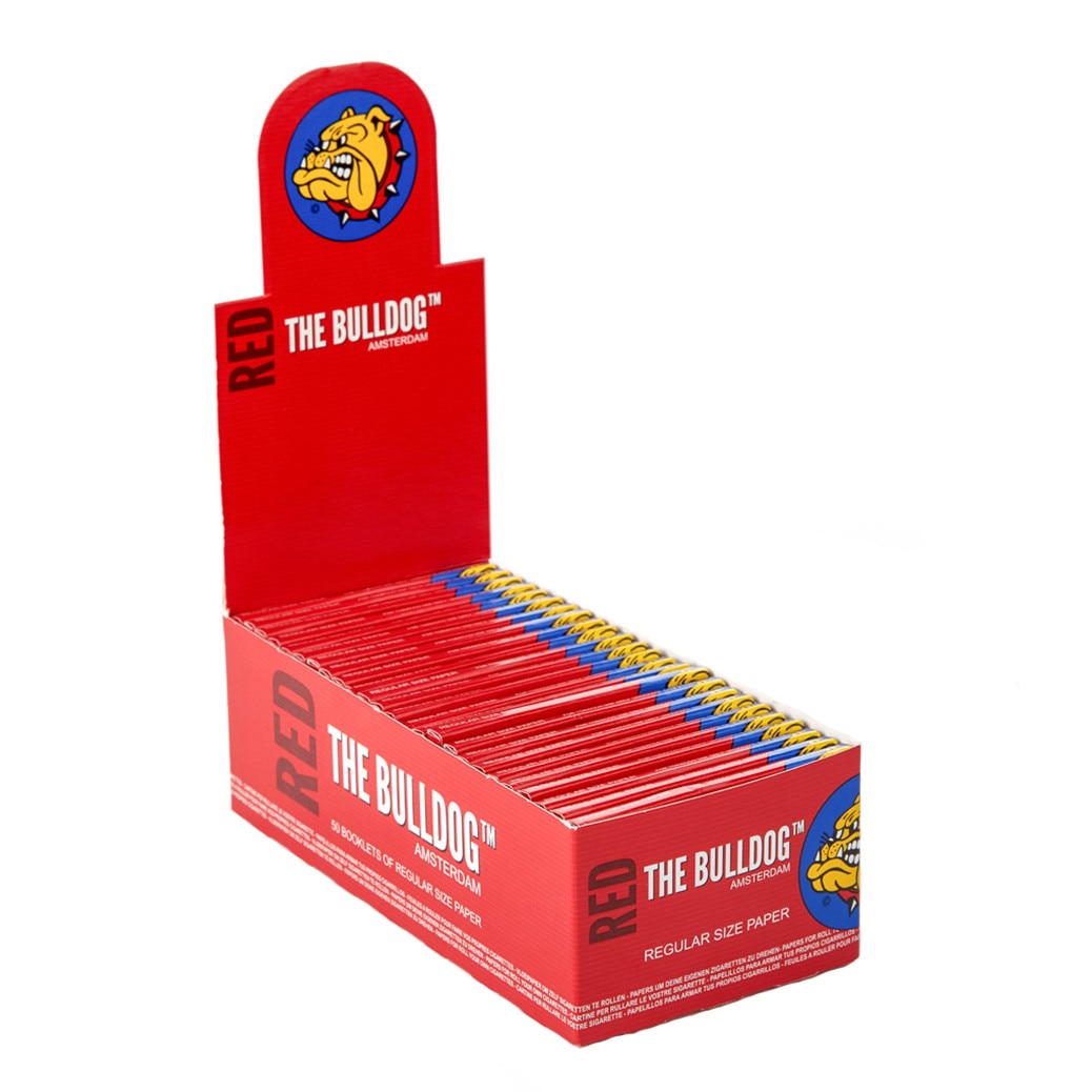 Set Foite pentru rulat tutun The Bulldog Short Red, 50 pachete x 50 foite