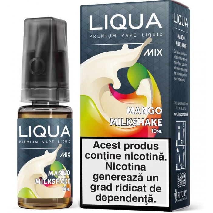 Lichid Tigara Electronica Liqua Mix - Mango Milkshake ,10ml ,18mg/ml