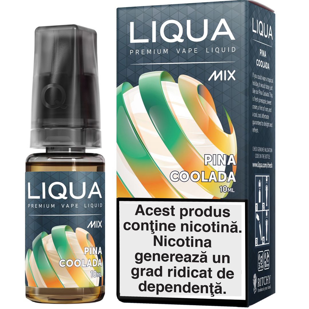Lichid Tigara Electronica Liqua Mix - Pina Coolada ,10ml ,12mg/ml