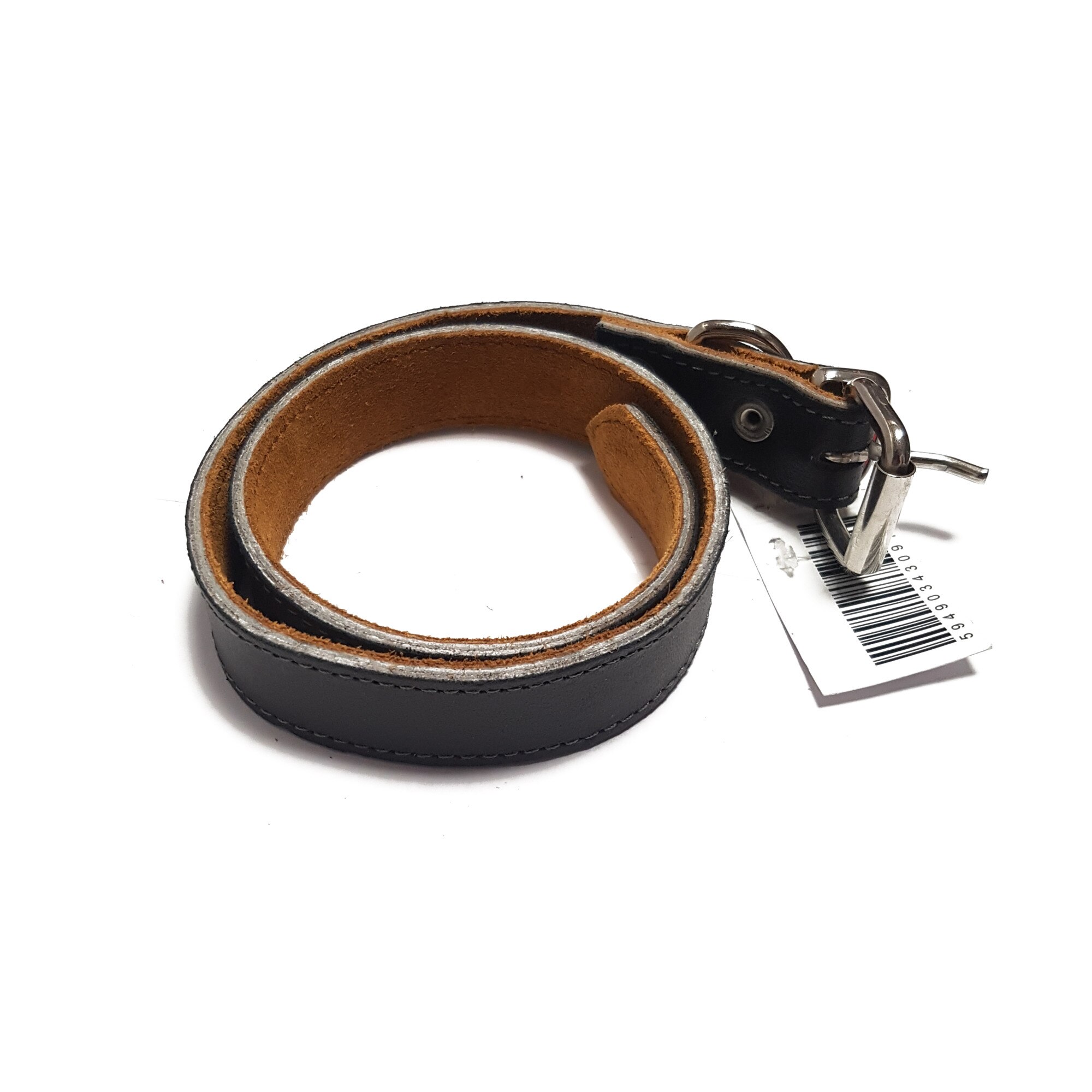 Zgarda din piele 3/65 cm, Gri