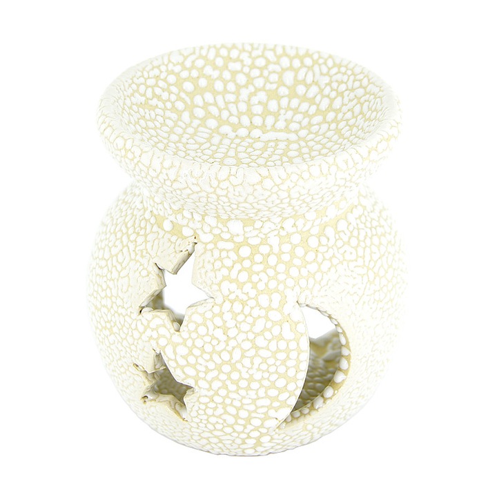 Керамична кана за ароматерапия White Happiness, съд за ароматизирано масло, e-palosanto