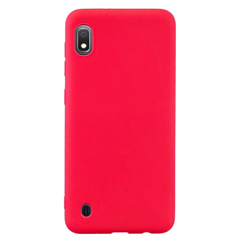 Husa silicon Samsung Galaxy A10 Matte, Antisoc, TPU Rosu