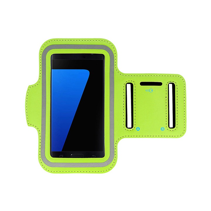Sport karvédő, univerzális 5,5 hüvelykes - iPhone 7/8 Plus, S9, S9, Huawei - Lime