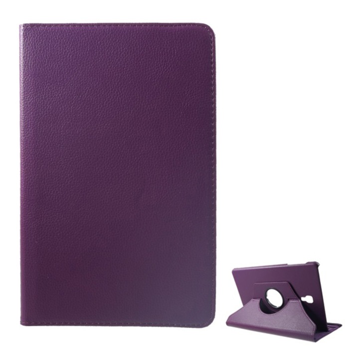 Gigapack Bőr hatású tok, Samsung Galaxy Tab A 10.5 WIFI (2018) SM-T590, álló, FLIP, asztali tartó funkció, 360°-ban forgatható, Lila