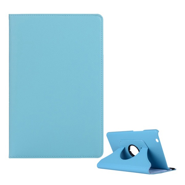 Gigapack Bőr hatású tok, Huawei MediaPad M3 8.4, álló, FLIP, asztali tartó funkció, 360°-ban forgatható, Világoskék