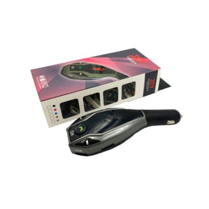 Modulator pentru autoturism, radio FM, model X7 Plus, Bluetooth, USB, redare MP3 , Negru, Urban Trends ®