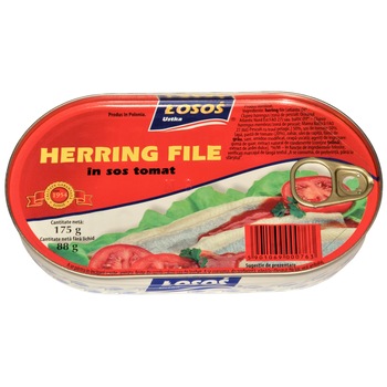 Conserva HERING File in sos tomat LOSOS, 175G Conserva HERING File in sos tomat LOSOS, 175G