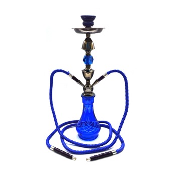 Narghilea Tobi, Qus, 2 furtunuri, Albastru, 54 cm Narghilea Tobi, Qus, 2 furtunuri, Albastru, 54 cm