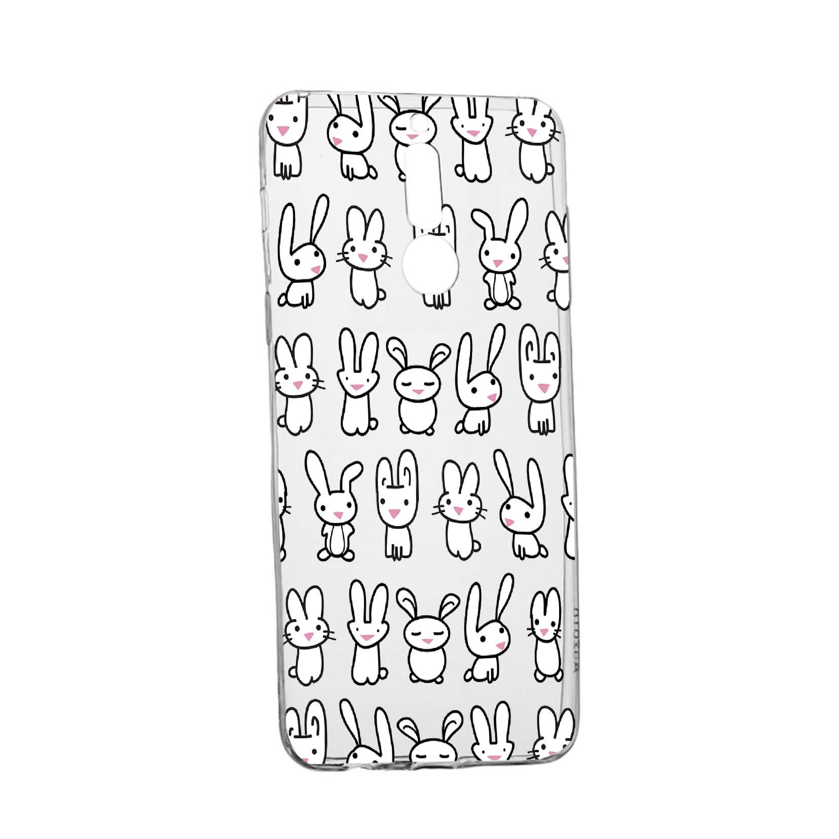 Husa Rabbits, pentru LG K40 / K12 Plus, rezistenta la uzura, anti-alunecare, din silicon Premium, 691