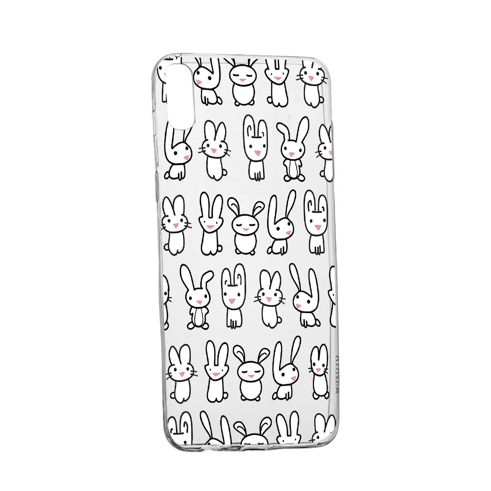 Husa Rabbits, pentru Apple iPhone X / XS, rezistenta la uzura, anti-alunecare, din silicon Premium, 691